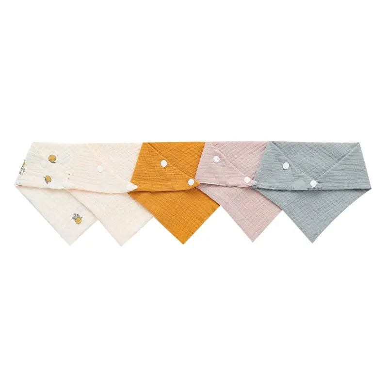 Lot de 5 bavoirs triangulaires bébé polyvalents - Picnicdouille