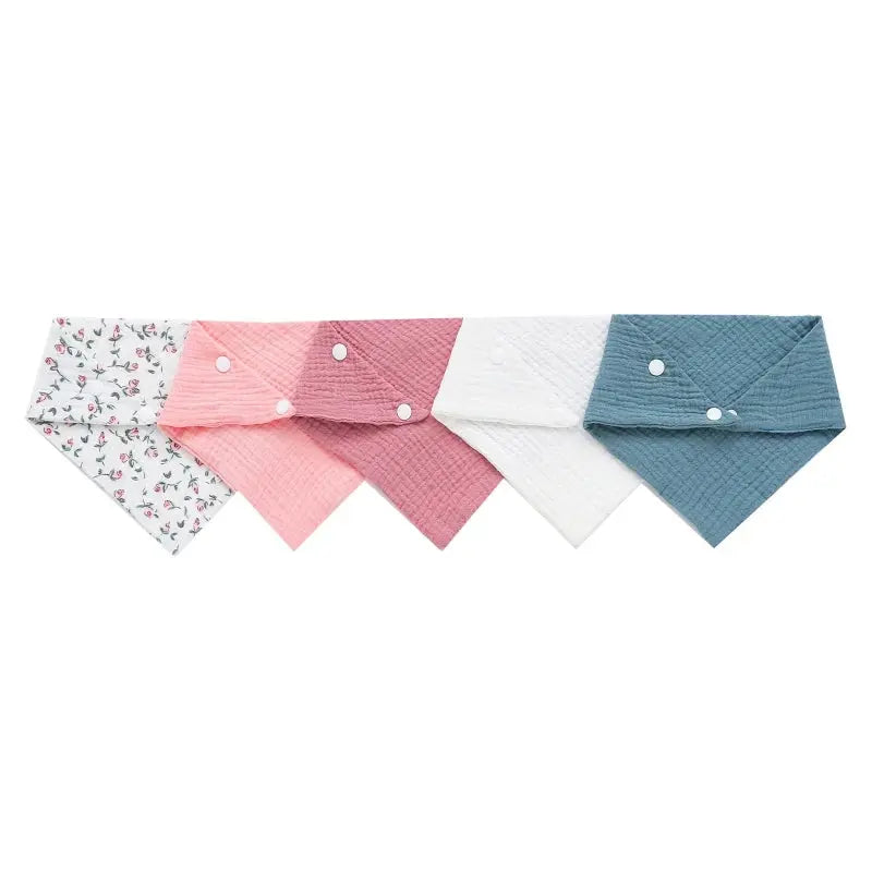 Lot de 5 bavoirs triangulaires bébé polyvalents - Picnicdouille