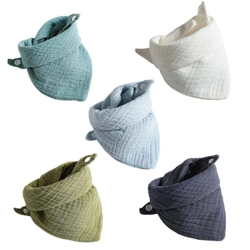 Lot de 5 bavoirs triangulaires bébé polyvalents - Picnicdouille