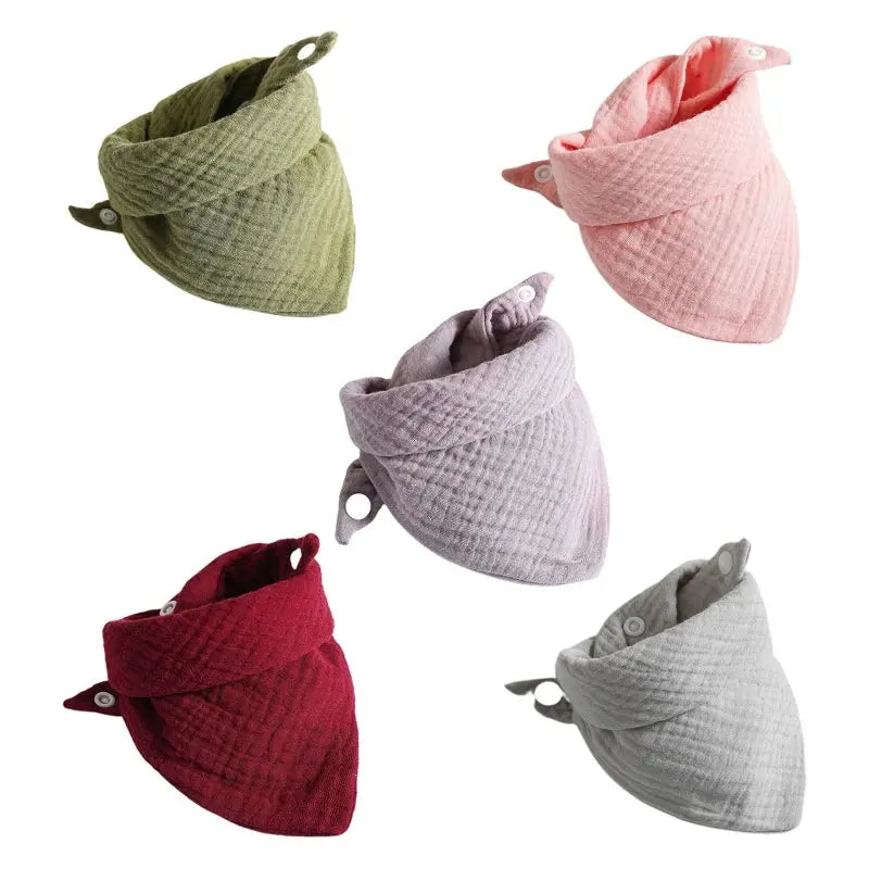 Lot de 5 bavoirs triangulaires bébé polyvalents - Picnicdouille