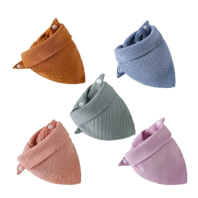 Lot de 5 bavoirs triangulaires bébé polyvalents - Picnicdouille