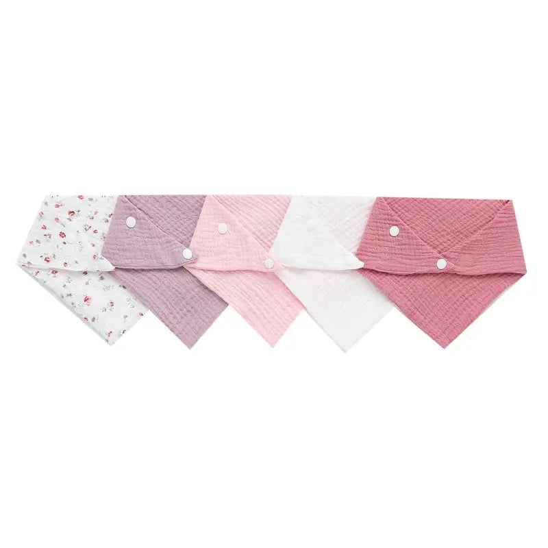 Lot de 5 bavoirs triangulaires bébé polyvalents - Picnicdouille