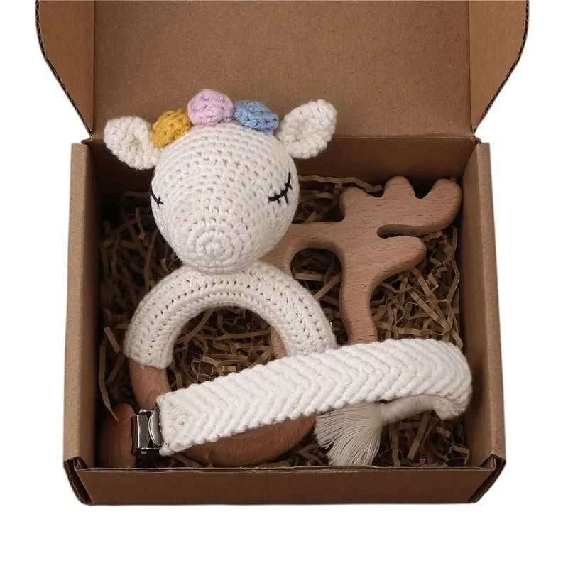 Coffret cadeau bébé bois et crochet - Picnicdouille