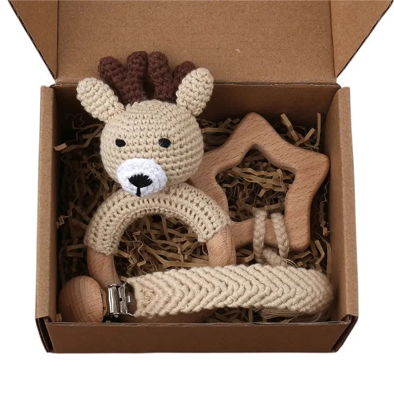 Coffret cadeau bébé bois et crochet - Picnicdouille