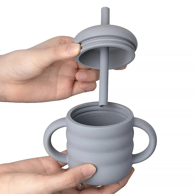 Tasse d'apprentissage anti-fuite en silicone pour enfants - Picnicdouille